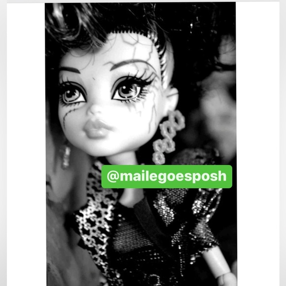 Art Photograph Print 8X10” of Monster High Frankie Stein doll Halloween decor - Picture 1 of 2